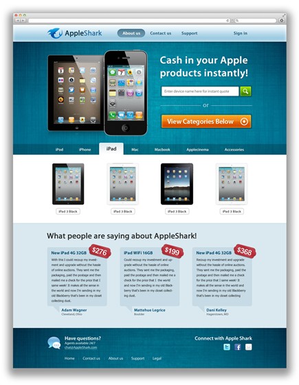 UX/UI Design: AppleShark